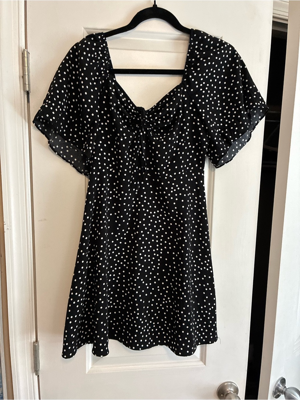 Black & White Polka Dot Mini Dress